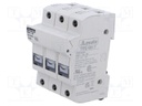 Fuse base; 10x38mm; for DIN rail mounting; 32A; 690VAC; Poles: 3