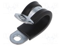 Fixing clamp; ØBundle : 20mm; W: 20mm; steel; Cover material: EPDM