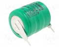Re-battery: Ni-MH; 3.6V; 80mAh; Leads: 2pin; Ø16x18mm