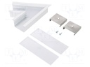 Connector 60°; white; aluminium; Application: VARIO30-07