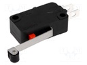 Microswitch SNAP ACTION; with lever (with roller); SPDT; Pos: 2