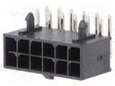 Socket; wire-board; male; Micro-Fit+; 3mm; PIN: 12; with contacts