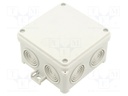 Enclosure: junction box; X: 88mm; Y: 58mm; Z: 88mm; wall mount; IP54