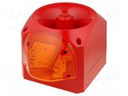 Signaller: lighting-sound; 10÷60VDC; siren,flashing light; IP66