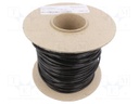 Insulating tube; black; -20÷155°C; Øint: 2.5mm; L: 100m