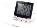 Thermo-hygrometer; LCD; -20÷40°C; 0.1°C; 10÷95%RH; 3m; Unit: °C,°F