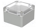 Enclosure: multipurpose; X: 80mm; Y: 82mm; Z: 55mm; EUROMAS; IP66