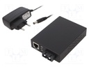 Media converter; GIGA ETHERNET/multi-mode fiber; 12÷48VDC; DIN