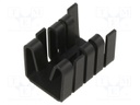 Heatsink: extruded; U; black; L: 19.05mm; W: 14.5mm; H: 12.7mm; 21K/W