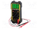 Digital multimeter; LCD; 3,75 digit (3999); 2-3x/s; Illumin: yes