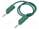 Test lead; 60VDC; 30VAC; 32A; Len: 0.5m; green; Material: brass