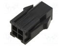 MiniFit 04Ckt Plug Hsg w/ears V-0 Black