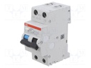 RCBO breaker; Inom: 6A; Ires: 30mA; Poles: 1+N; 230VAC; DIN; IP20