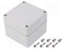 Enclosure: multipurpose; X: 80mm; Y: 82mm; Z: 65mm; EURONORD; grey