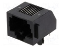 Socket; RJ45; PIN: 8; Layout: 8p8c; THT; on PCBs
