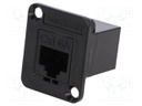 Coupler; EH; Cat: 6a; RJ45 socket,both sides; Holes pitch: 19x24mm