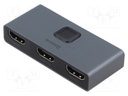 Splitter; HDMI 1.4; Support: 4K; grey; Input: HDMI socket