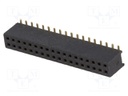 Socket; pin strips; female; PIN: 36; straight; 1.27mm; SMT; 2x18