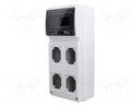 Enclosure: for modular components; grey; No.of mod: 8; Holes no: 4