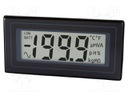 Voltmeter; digital,mounting; 0÷200mV; on panel; snap fastener