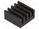 Heatsink: extruded; black; L: 15.3mm; W: 15.3mm; H: 8mm; 27K/W