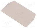 End/partition plate; Application: ZDU1.5; beige; wemid; max.125°C