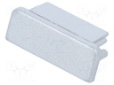 Cap for LED profiles; silver; ABS; Application: SURFACE14