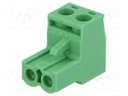 Pluggable terminal block; 5.08mm; ways: 2; straight; plug; female