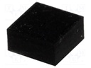 Self-adhesive foot; black; rubber; Y: 6.4mm; X: 6.4mm; Z: 3mm