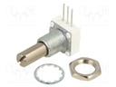 Potentiometer: shaft; single turn; 10kΩ; 1W; ±10%; 6.35mm; THT