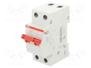 Switch-disconnector; Poles: 2; DIN; 50A; 415VAC; SHD200; IP20,IP40