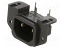 Connector: AC supply; socket; male; 10A; 250VAC; IEC 60320; C14 (E)