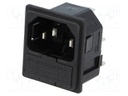 Connector: AC supply; socket; male; 10A; 250VAC; IEC 60320; UL94V-0