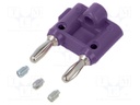 Stackable safety shunt; 15A; 5kV; violet; non-insulated; 39.37mm