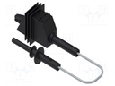 Test lead; 10A; banana plug 4mm,aligator clip; insulated; Len: 1m
