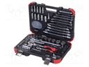 Wrench-set; hex key,Phillips,Pozidriv®,slot,Torx®; 1/2",1/4"