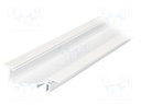 Profiles for LED modules; recessed; white; L: 2m; aluminium