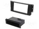 Radio mounting frame; Land Rover; 2 DIN; black