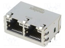 Socket; RJ45; MXMag; PIN: 8; shielded,double,with LED; gold-plated