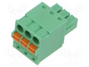 Connector: pluggable terminal block; HW; 8A; 300V; plug; female