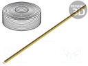 Wire: ribbon; stranded; 2x0,25mm2; brown,yellow; 5m