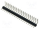 Pin header; pin strips; male; PIN: 20; angled 90°; 2.54mm; THT; 1x20