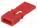 Jumper; pin strips; female; with holder; 2.54mm; 1x2; red