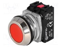 Switch: push-button; Stabl.pos: 1; NC + NO; 30mm; red; IP56; Pos: 2