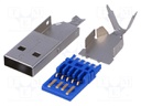 Plug; USB A; soldering; USB 3.0