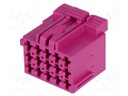 Connector: rectangular; JPT; plug; female; w/o contacts; PIN: 15