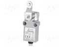 Limit switch; lever R 27mm, metallic roller Ø14mm; NO + NC; 5A