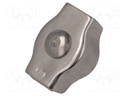 Rope clamp simplex; acid resistant steel A4; for rope