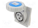 Connector: AC supply 3-phase; socket; female; 16A; 230VAC; IP67