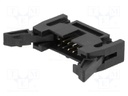 Socket; IDC; male; PIN: 10; straight; with ejector; THT; 2.54mm